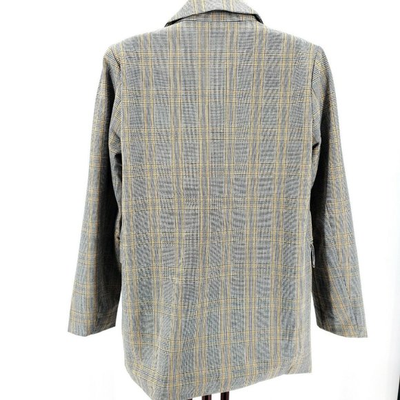 ANTHROPOLOGIE SPARKZ Plaid Blazer Lined - Picture 6 of 7